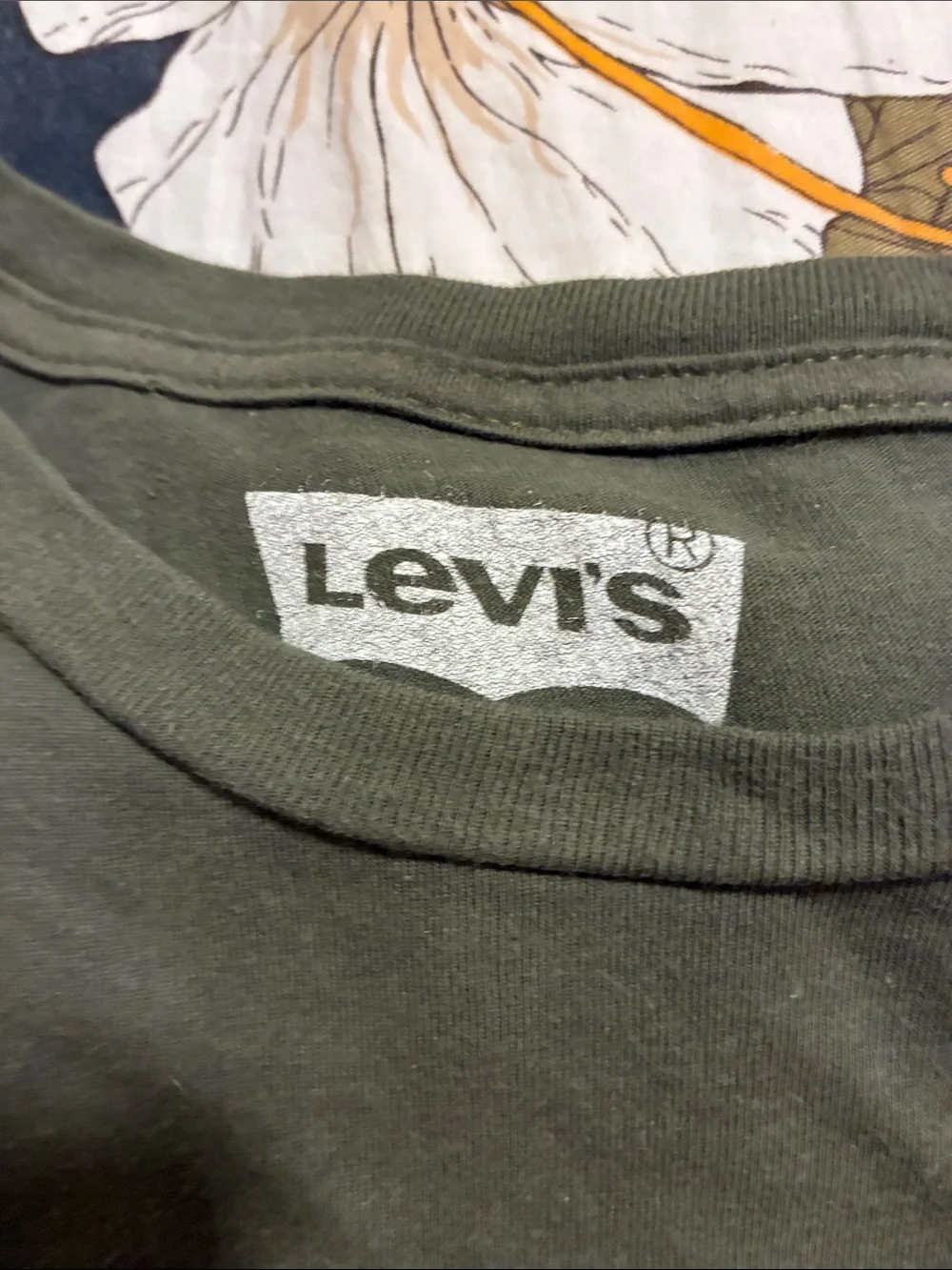 Levi's Olive Green Logo Short Sleeve Tee